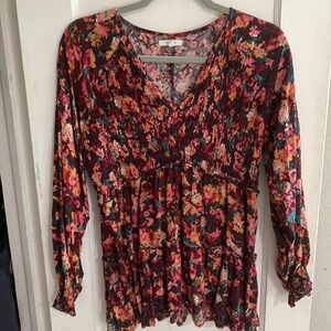 Floral Babydoll Fit Blouse